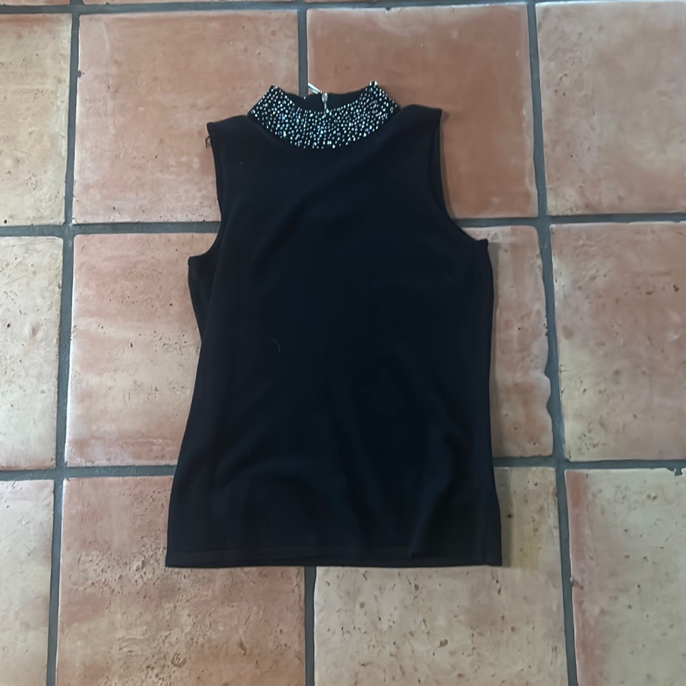 Sparkle sleeveless sweater blouse